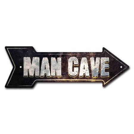 Signmission Man Cave Arrow Sign Funny Home Decor 24in Wide P-ARROW8-999755
